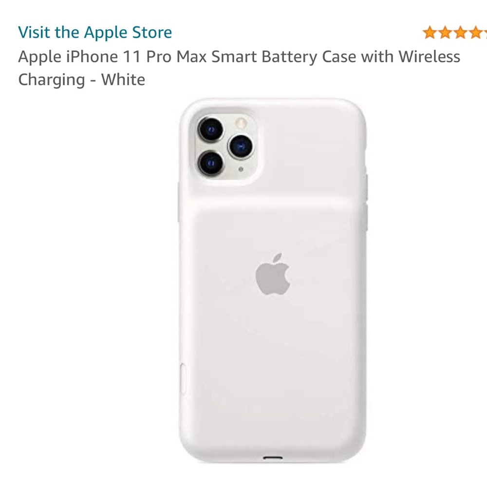 iPhone 11 Pro Max Smart Battery Case - White